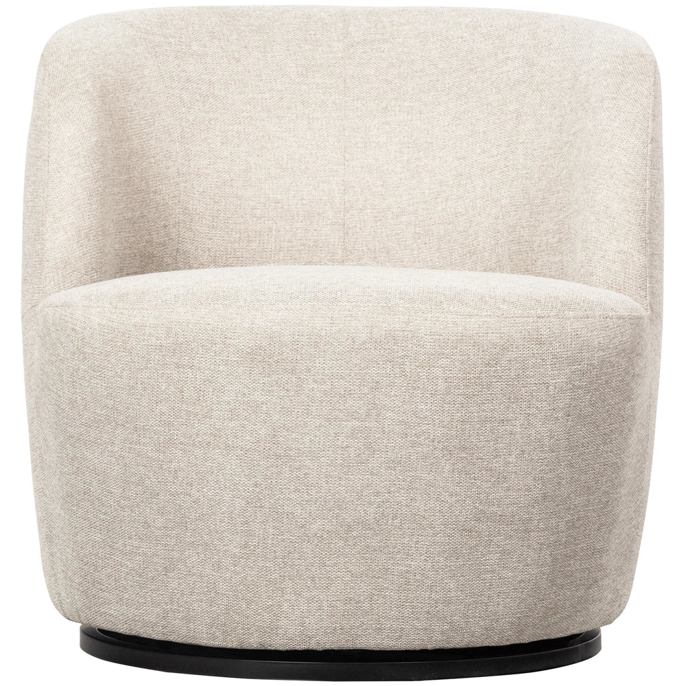 WOOOD - Serra draaifauteuil geweven stof off white