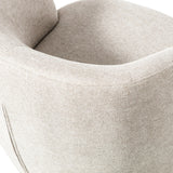 WOOOD - Serra draaifauteuil geweven stof off white