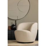 WOOOD - Serra draaifauteuil geweven stof off white