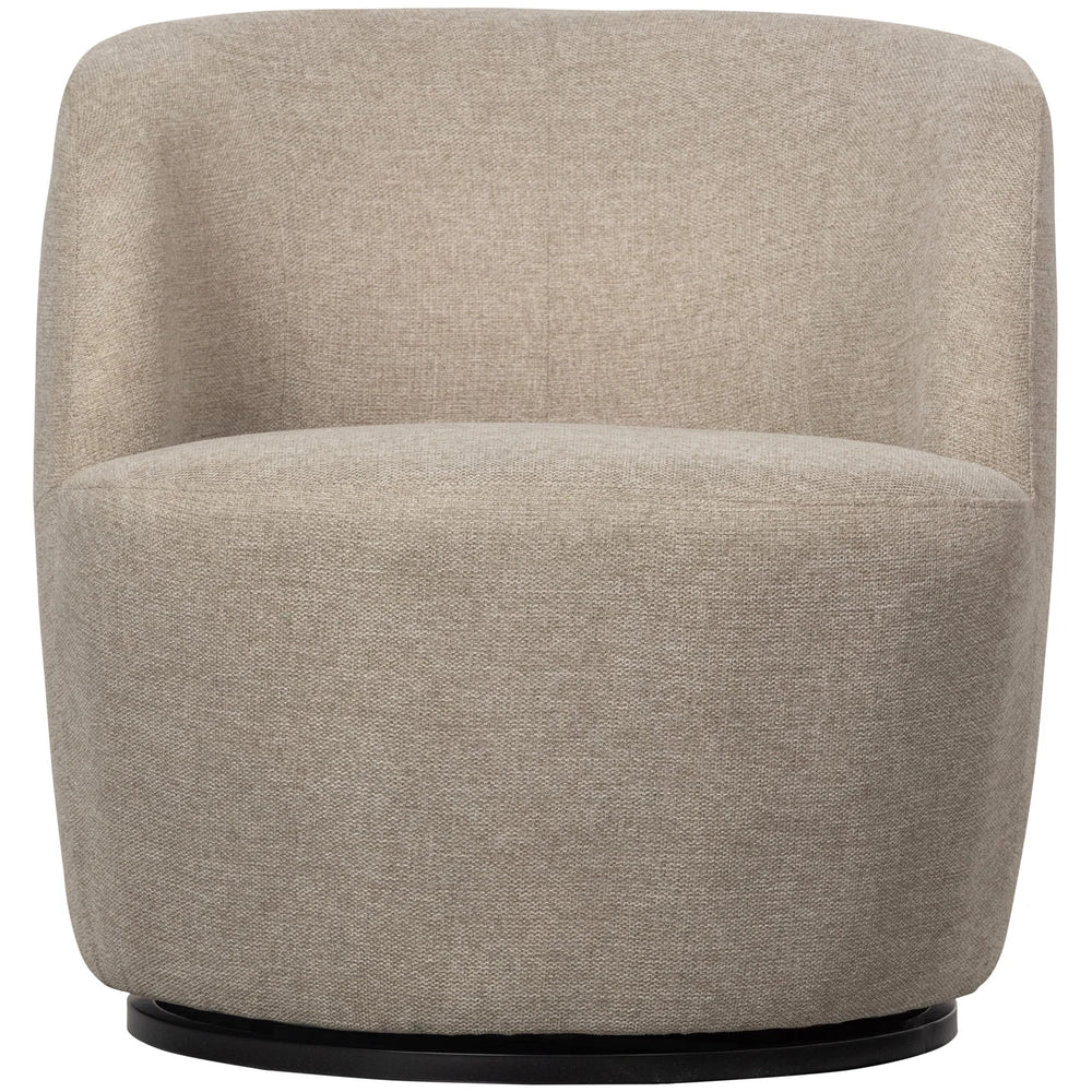 WOOOD - Serra draaifauteuil geweven stof zand