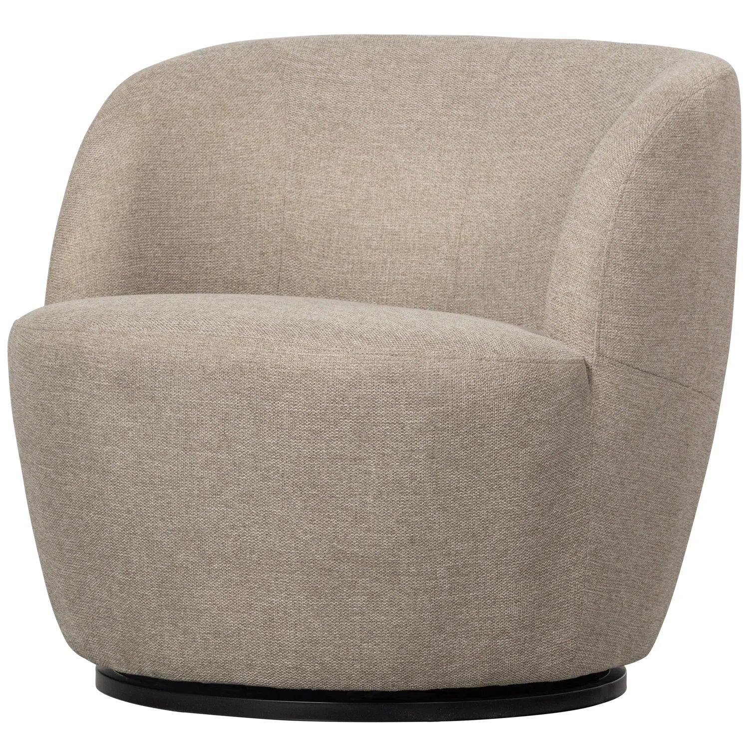 WOOOD - Serra draaifauteuil geweven stof zand