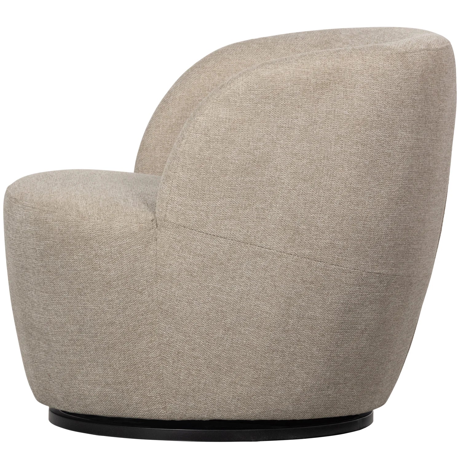 WOOOD - Serra draaifauteuil geweven stof zand
