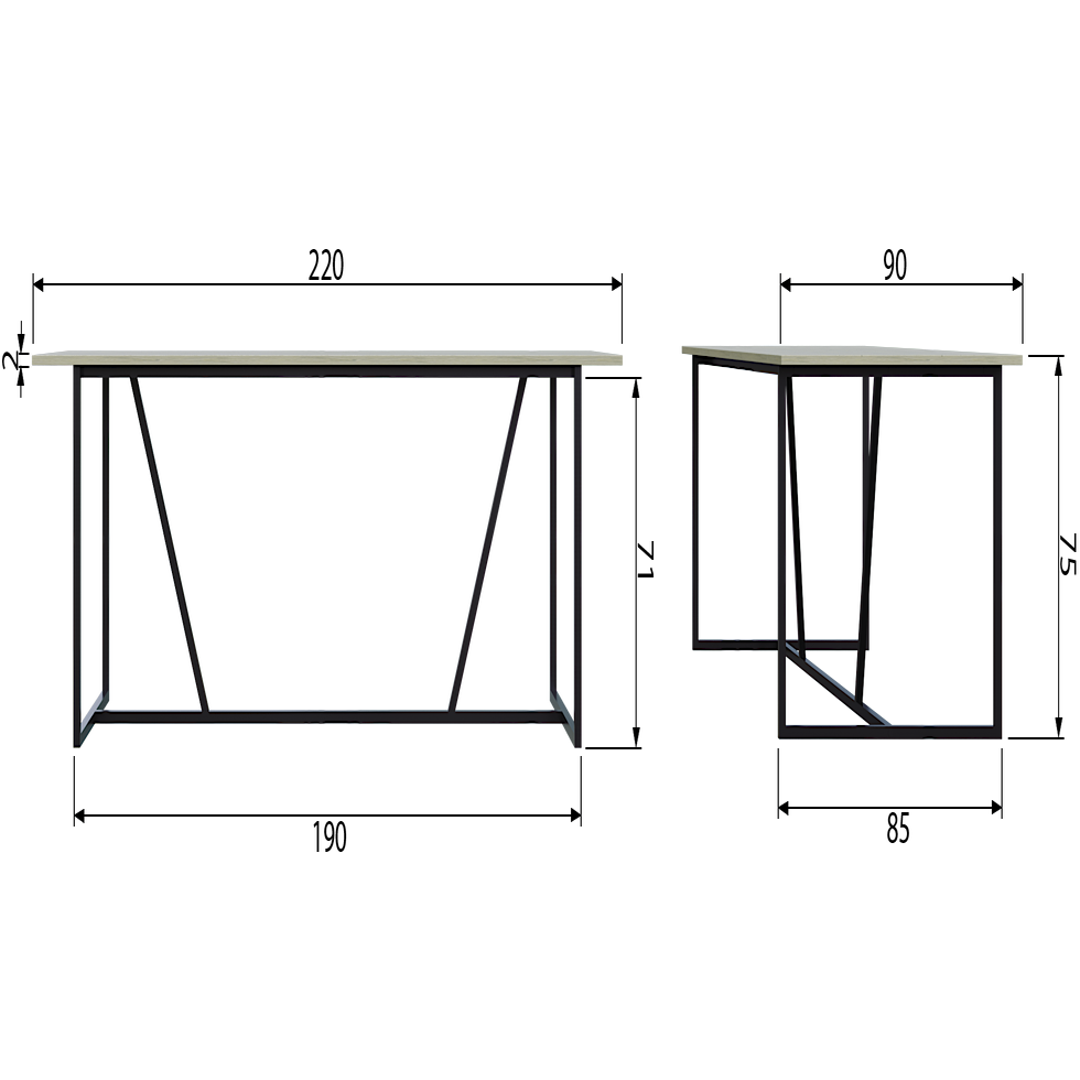 SILAS EETTAFEL ESSEN DUST [fsc]