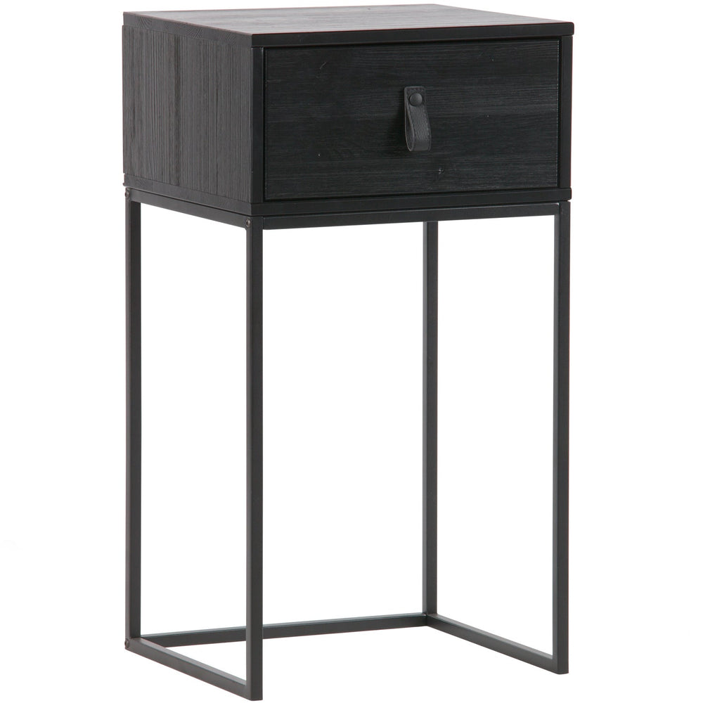 ZOLA NACHTKASTJE MET LADE GEBORSTELD DIEPZWART [fsc]