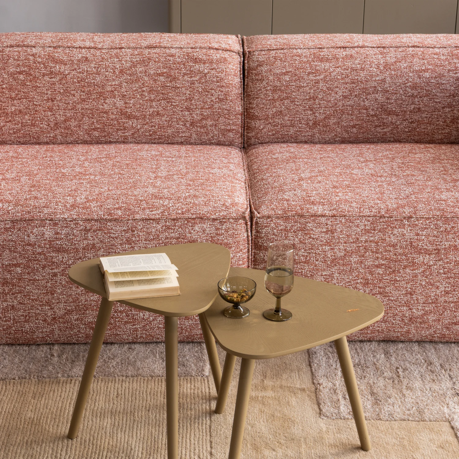 WOOOD - Noven handgeweven vloerkleed wol/katoen zand 170x240cm