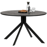 BRUNO EETTAFEL ROND MDF ZWART O120 CM