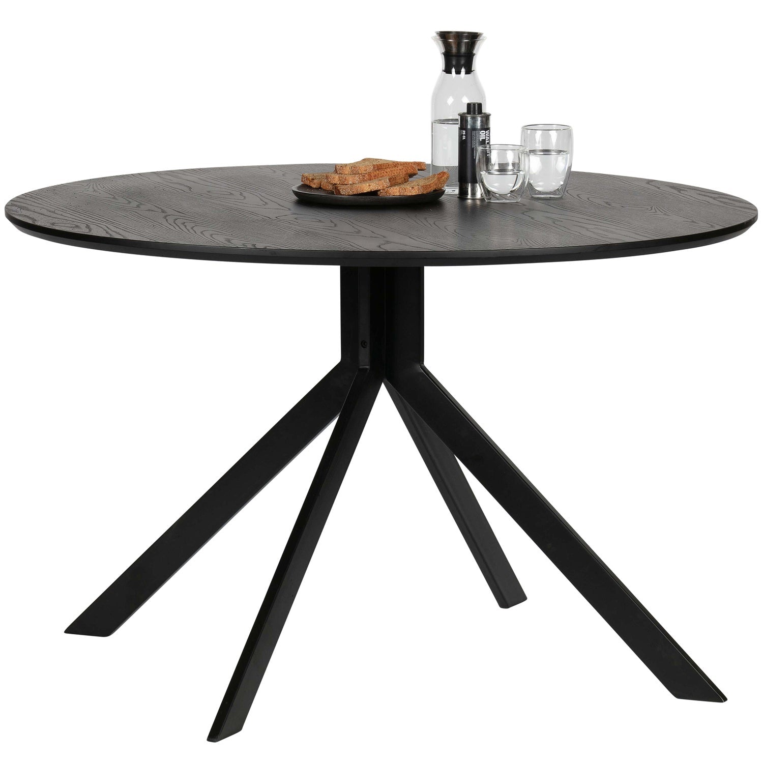 BRUNO EETTAFEL ROND MDF ZWART O120 CM