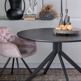 BRUNO EETTAFEL ROND MDF ZWART O120 CM