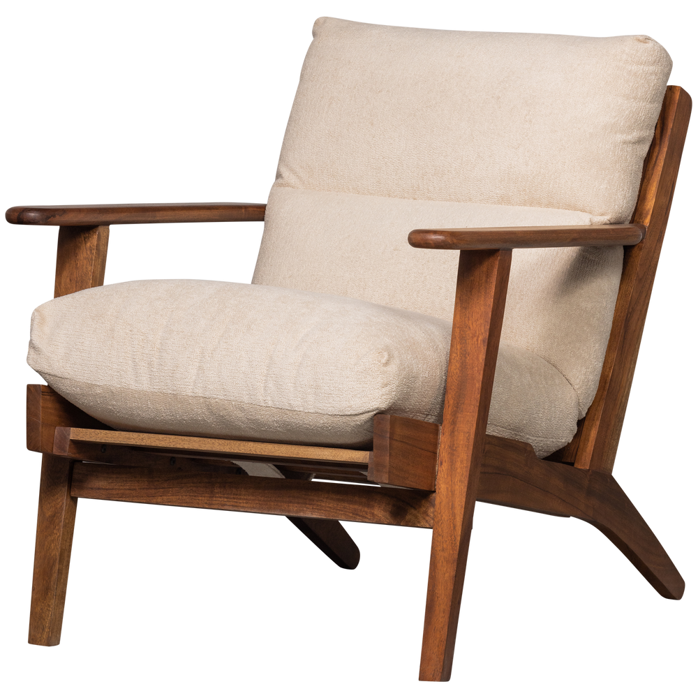 HOUSTON FAUTEUIL BOUCLE/HOUT NATUREL