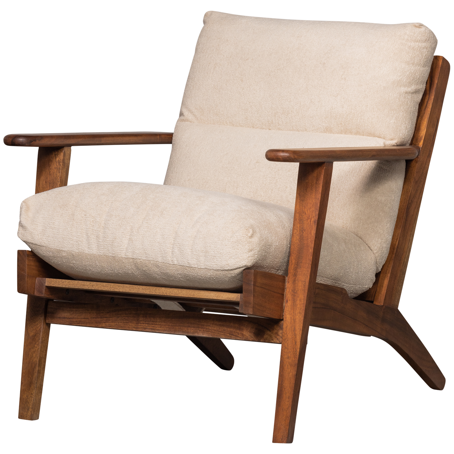 HOUSTON FAUTEUIL BOUCLE/HOUT NATUREL