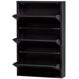 WOOOD - Sabine 3-vaks schoenenkast metaal zwart