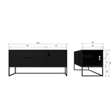 SILAS TV MEUBEL 120 CM ESSEN BLACKNIGHT [fsc]