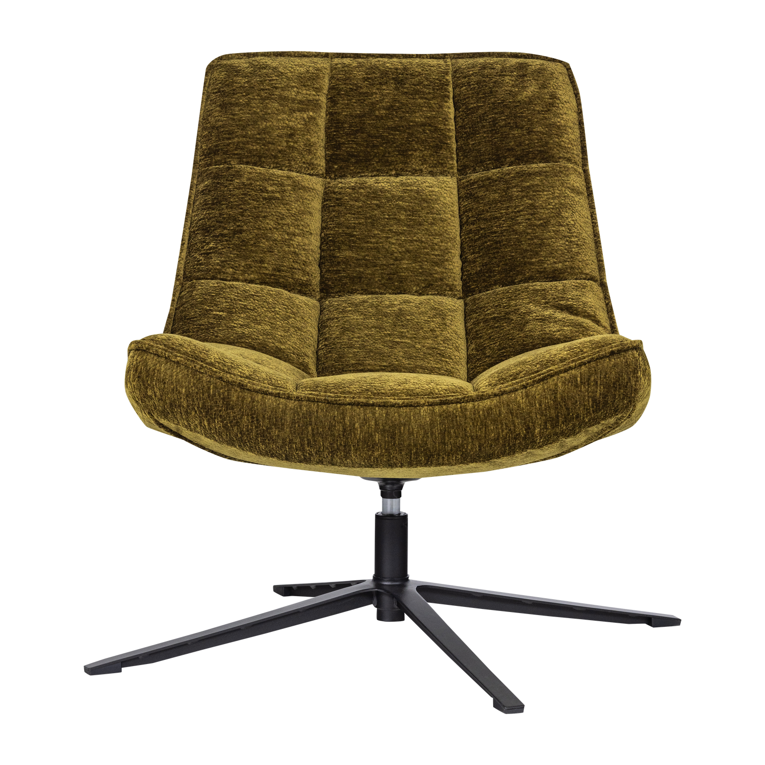MAUDI DRAAIFAUTEUIL CHENILLE STRUCTUUR GROEN