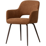 JENNY EETKAMERSTOEL GEWEVEN STOF BRUIN