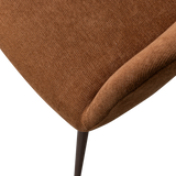 JENNY EETKAMERSTOEL GEWEVEN STOF BRUIN