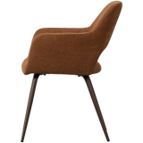 JENNY EETKAMERSTOEL GEWEVEN STOF BRUIN