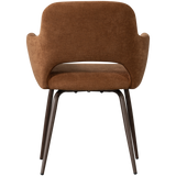 JENNY EETKAMERSTOEL GEWEVEN STOF BRUIN