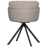 FENNE DRAAIBARE EETKAMERSTOEL GEWEVEN STOF NATUREL