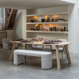 WOOOD - Jacob bankje ruit dessin zand