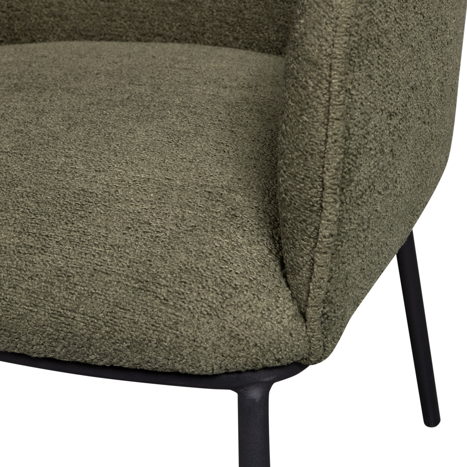 LEON EETKAMERSTOEL BOUCLE BOSGROEN