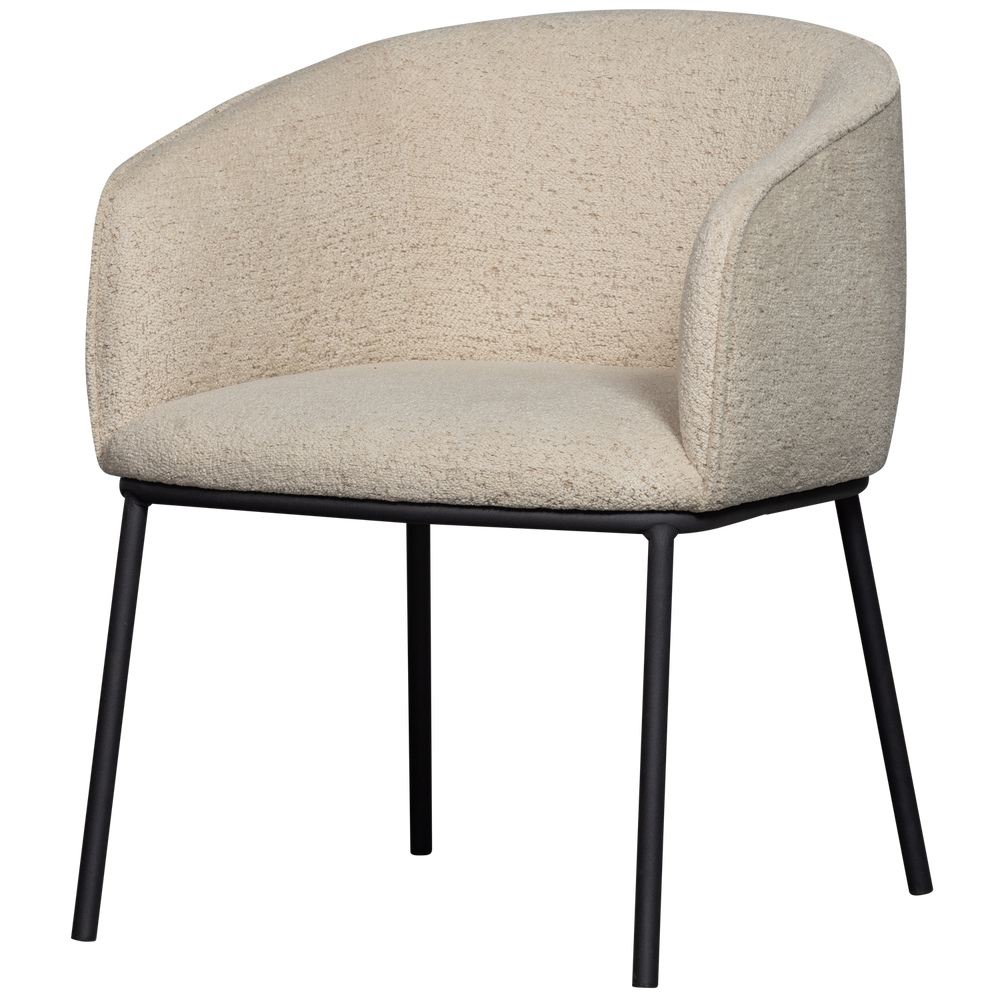 LEON EETKAMERSTOEL BOUCLE NATUREL MELANGE