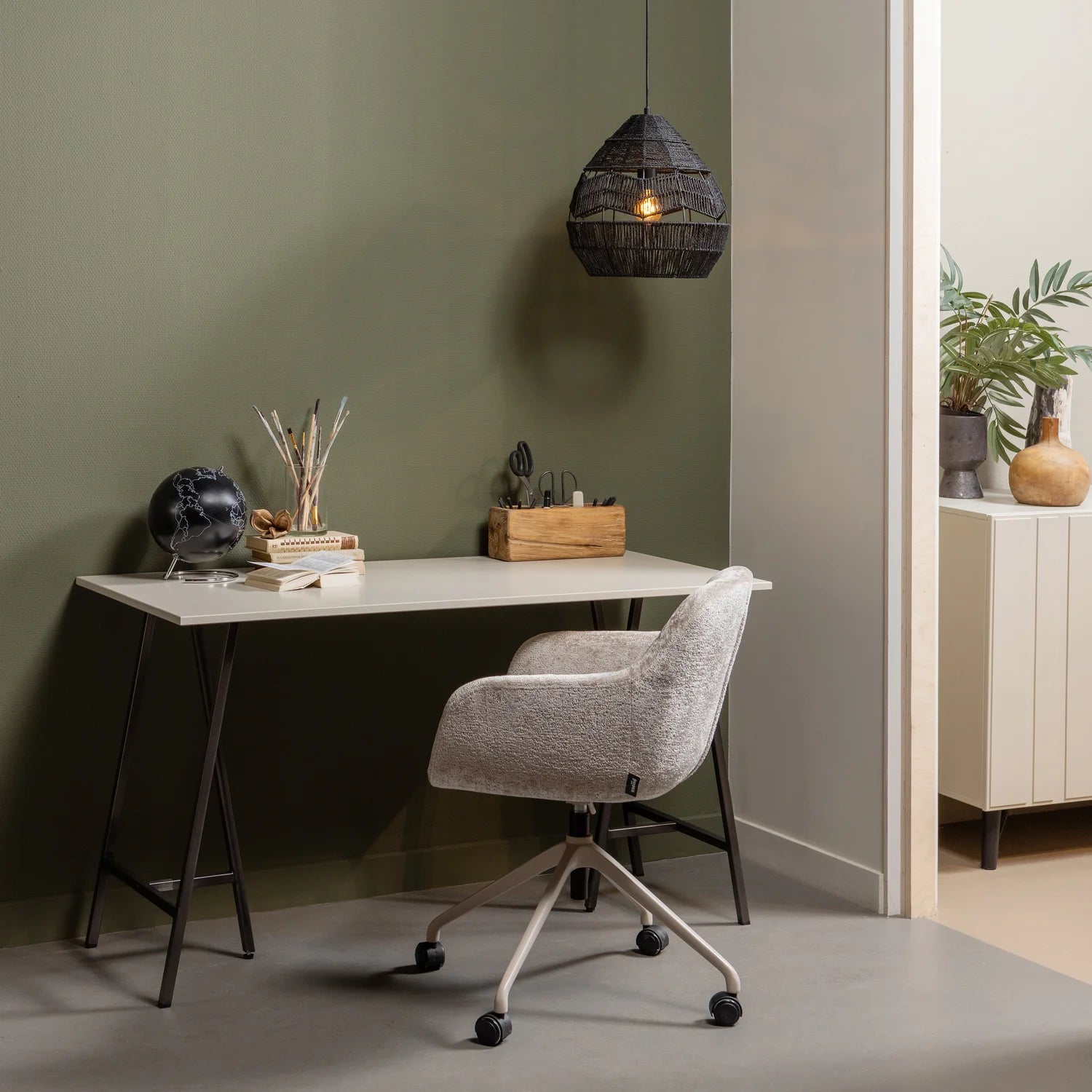 WOOOD - Morros bureaustoel taupe