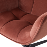 WIBO DRAAIFAUTEUIL MAT VELVET BRUINROOD [fsc]