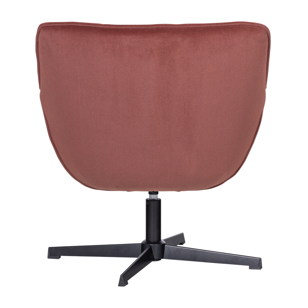 WIBO DRAAIFAUTEUIL MAT VELVET BRUINROOD [fsc]