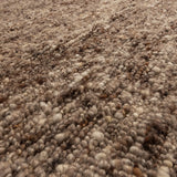 WOOOD - Efia vloerkleed rond wol bruin melange 200cm