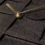 Klok Zaria WOOOD - zwart cement rond 30cm