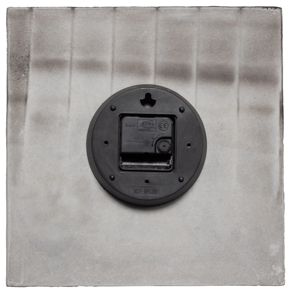 Klok Zaria WOOOD - zwart cement rond 30cm