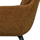 RUNA EETKAMERSTOEL CHENILLE KARAMEL BRUIN/GEEL