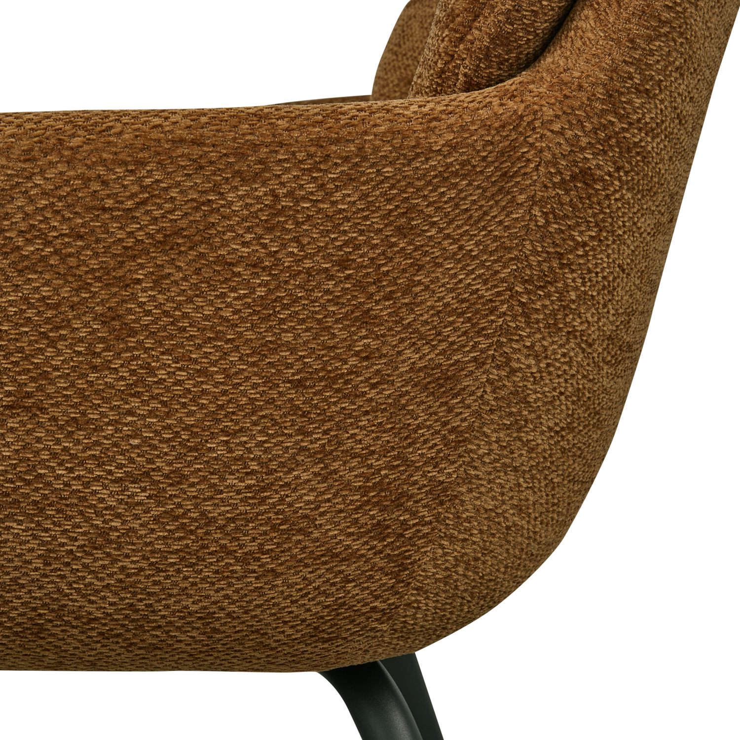 RUNA EETKAMERSTOEL CHENILLE KARAMEL BRUIN/GEEL