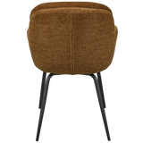 RUNA EETKAMERSTOEL CHENILLE KARAMEL BRUIN/GEEL