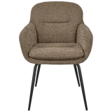 RUNA EETKAMERSTOEL CHENILLE DONKERZAND