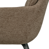 RUNA EETKAMERSTOEL CHENILLE DONKERZAND