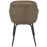 RUNA EETKAMERSTOEL CHENILLE DONKERZAND