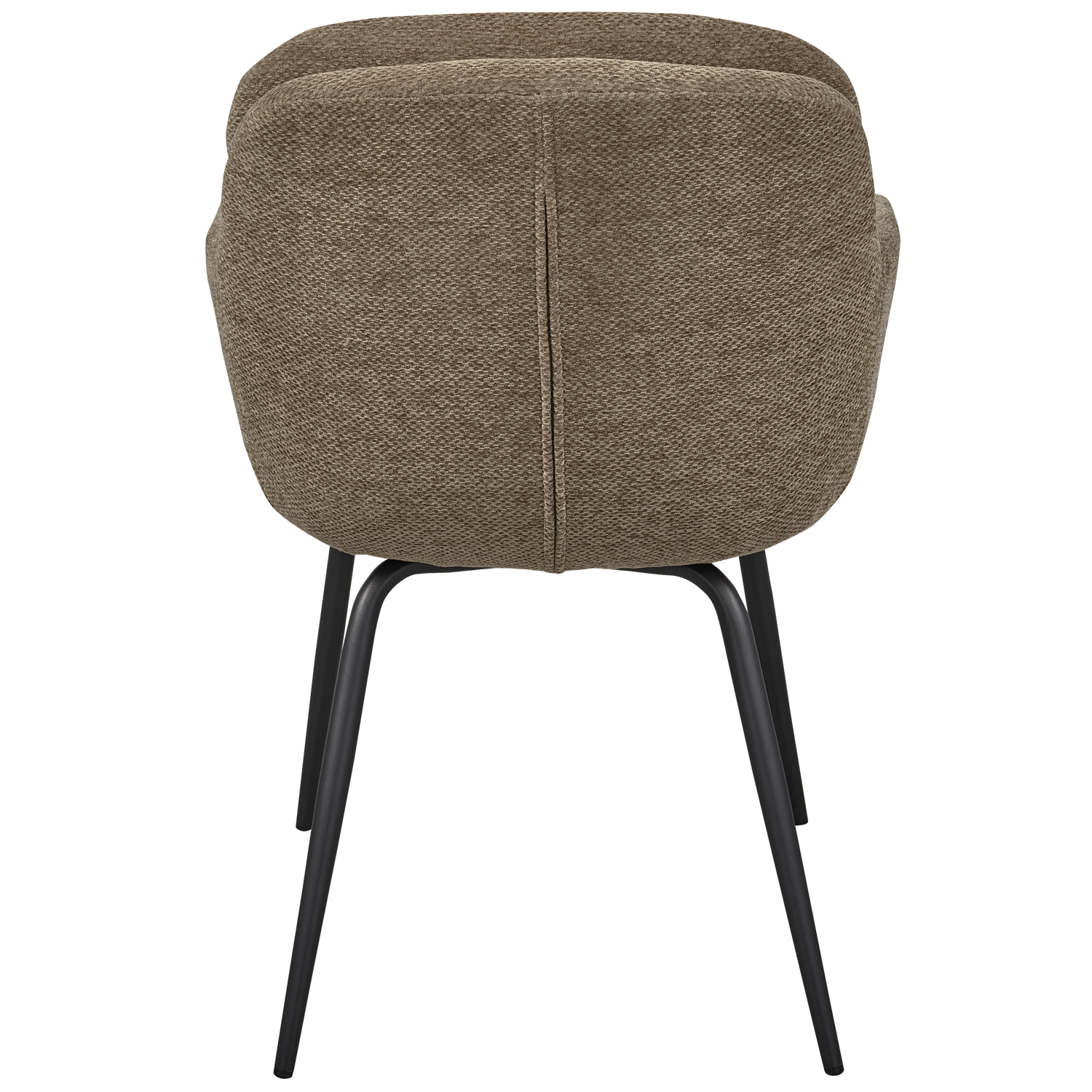 RUNA EETKAMERSTOEL CHENILLE DONKERZAND