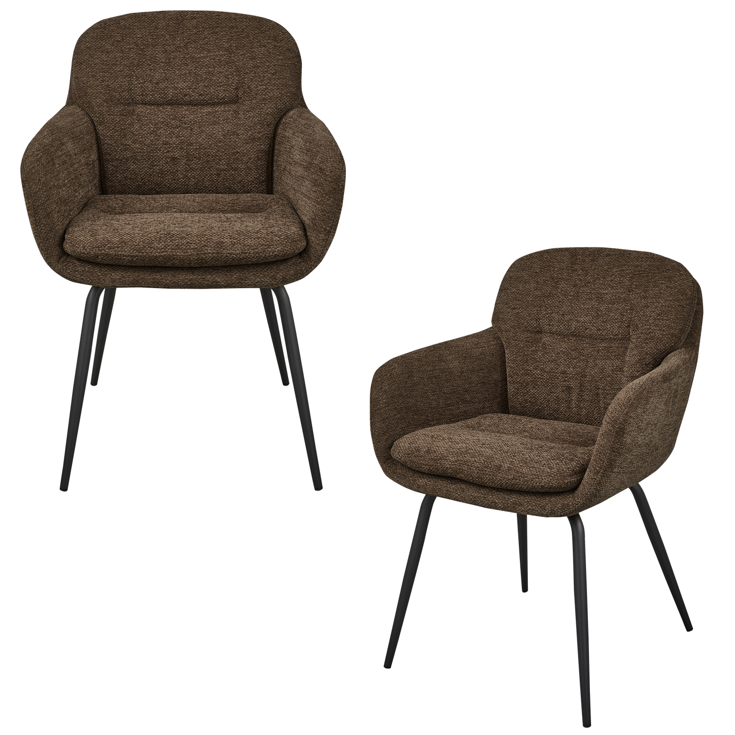 RUNA EETKAMERSTOEL CHENILLE WARMBRUIN