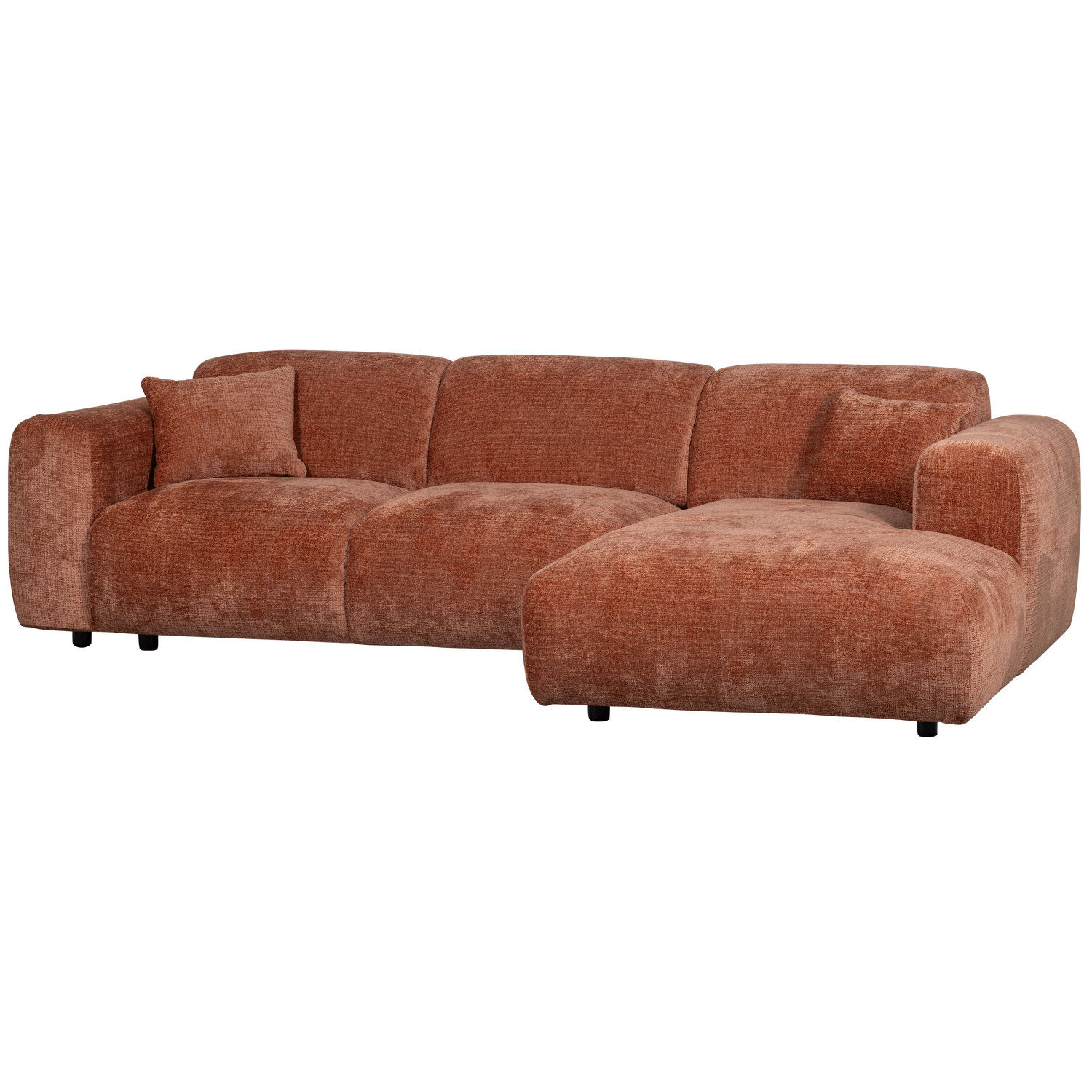CLOUD CHAISE LONGUE BANK RECHTS CHENILLE TERRA