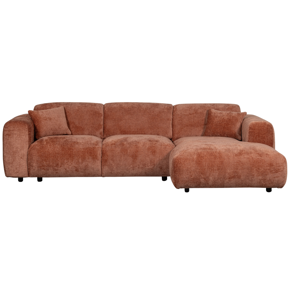 CLOUD CHAISE LONGUE BANK RECHTS CHENILLE TERRA