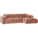 CLOUD CHAISE LONGUE BANK RECHTS CHENILLE TERRA