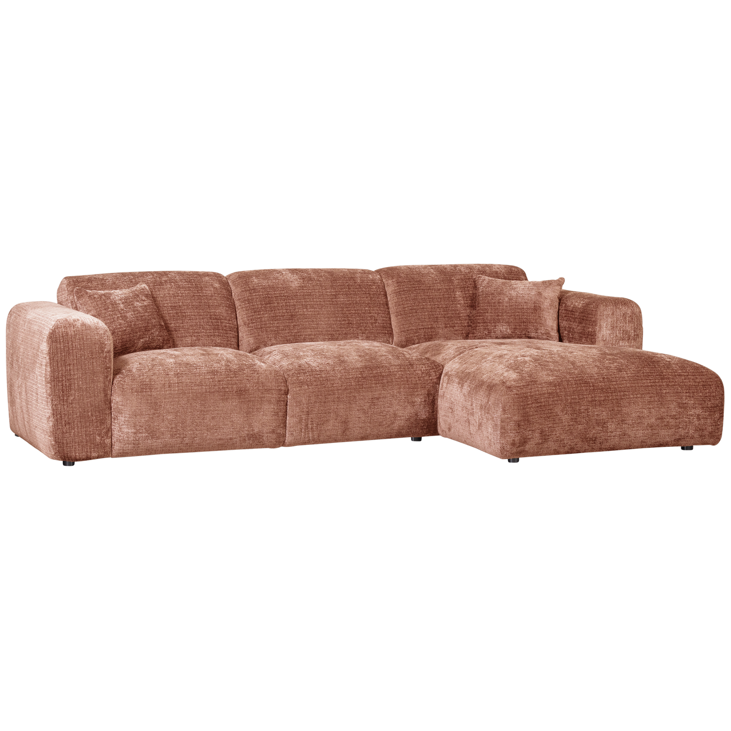 CLOUD CHAISE LONGUE BANK RECHTS CHENILLE TERRA