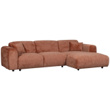 CLOUD CHAISE LONGUE BANK RECHTS CHENILLE TERRA