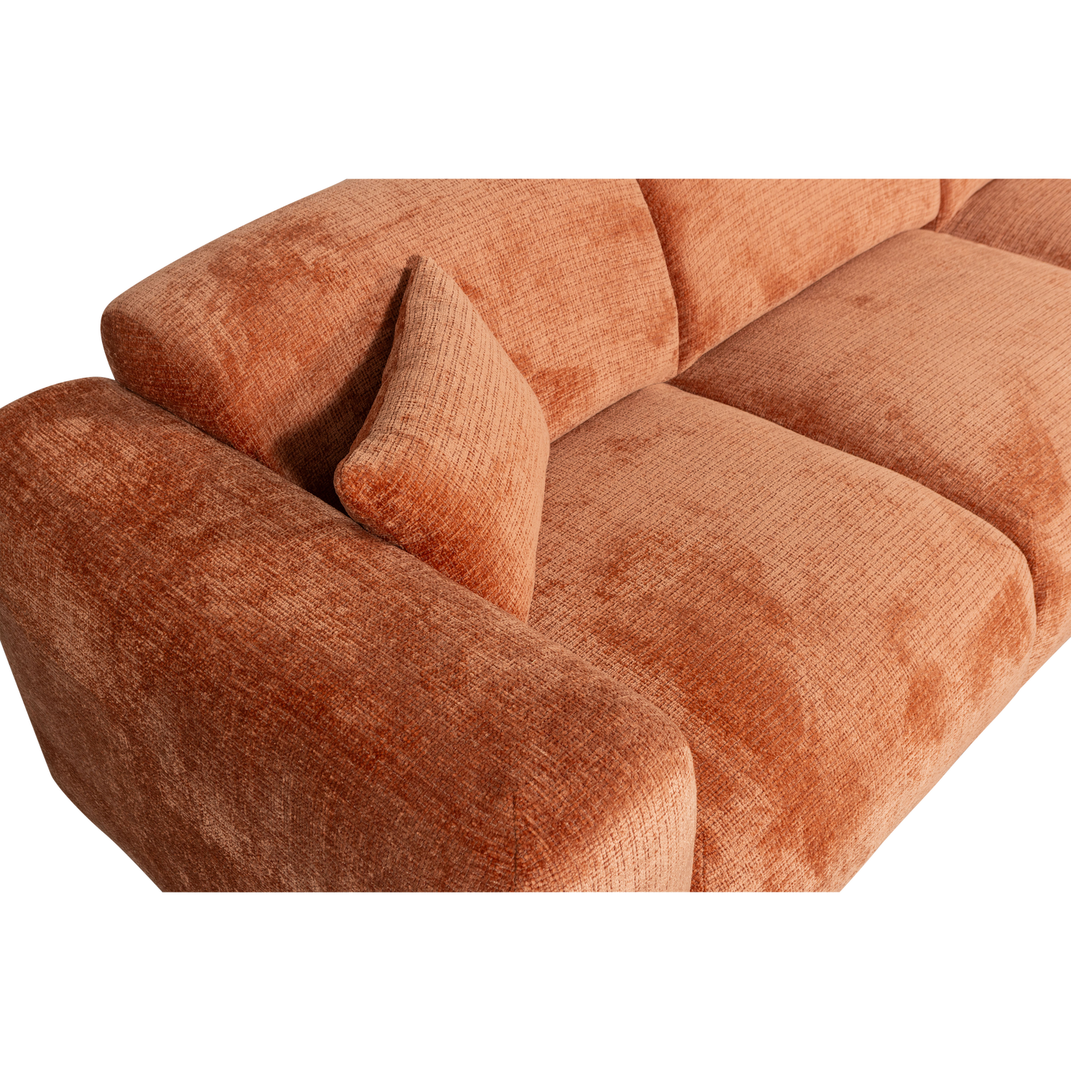 CLOUD CHAISE LONGUE BANK RECHTS CHENILLE TERRA