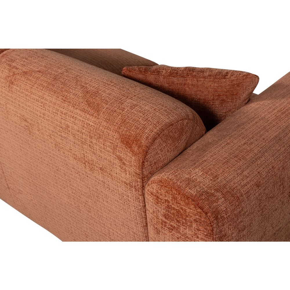 CLOUD CHAISE LONGUE BANK RECHTS CHENILLE TERRA