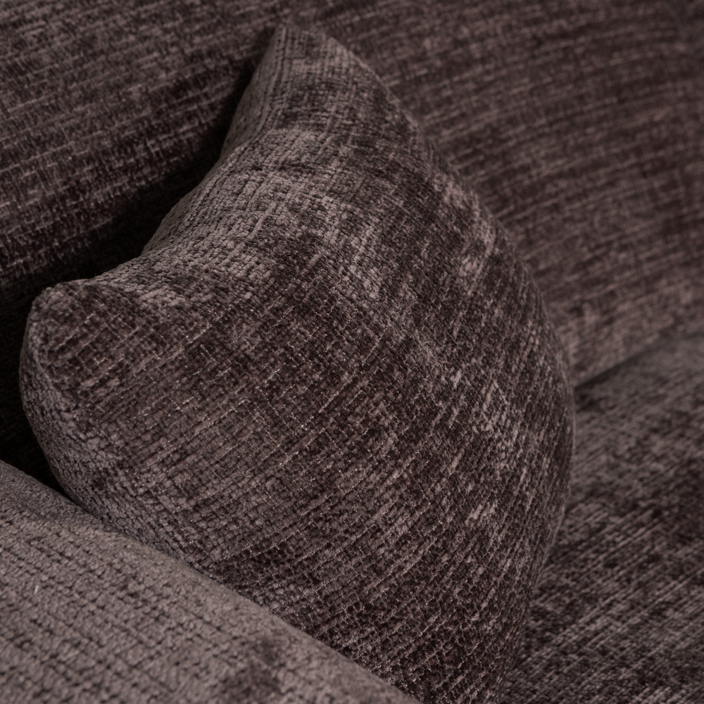 CLOUD CHAISE LONGUE BANK RECHTS CHENILLE WARM BRUIN