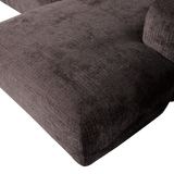 CLOUD CHAISE LONGUE BANK RECHTS CHENILLE WARM BRUIN