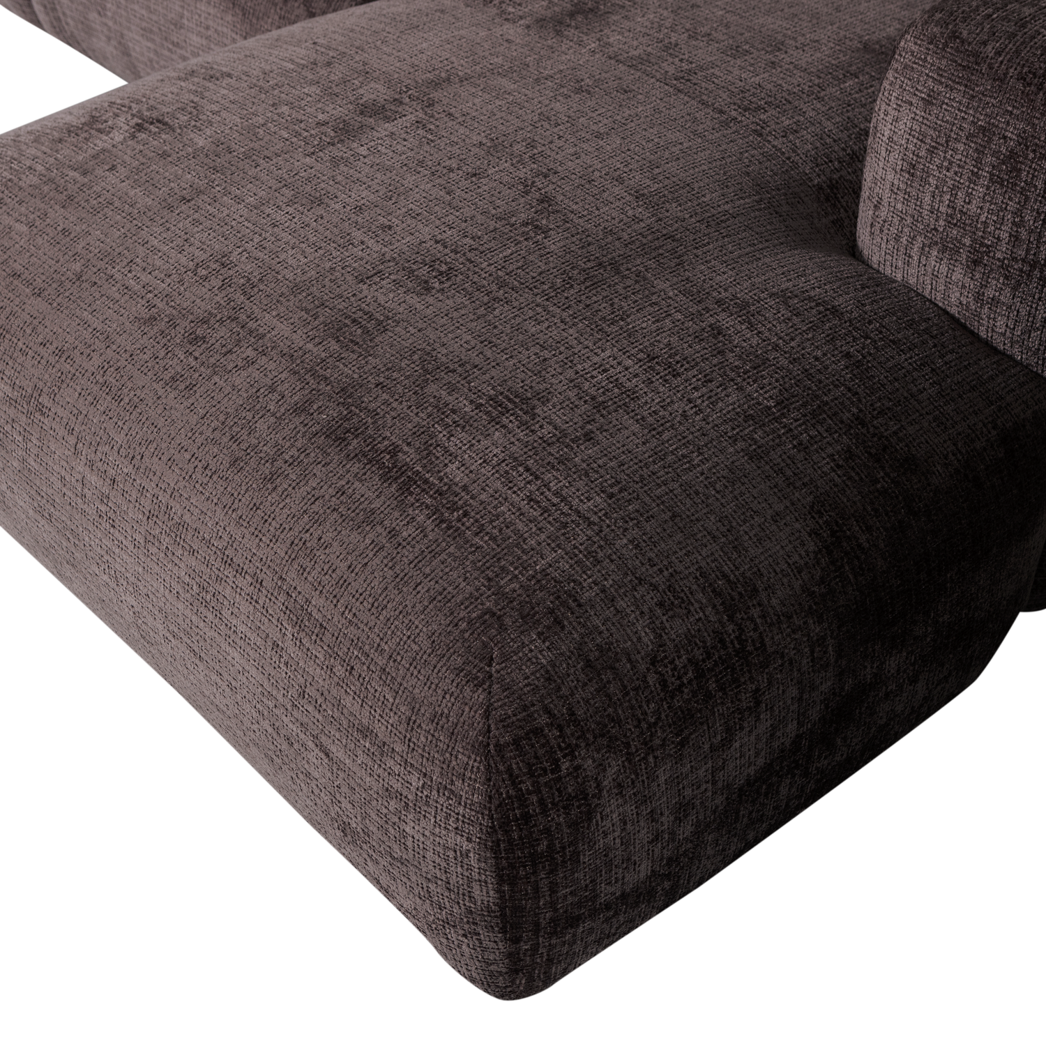 CLOUD CHAISE LONGUE BANK RECHTS CHENILLE WARM BRUIN