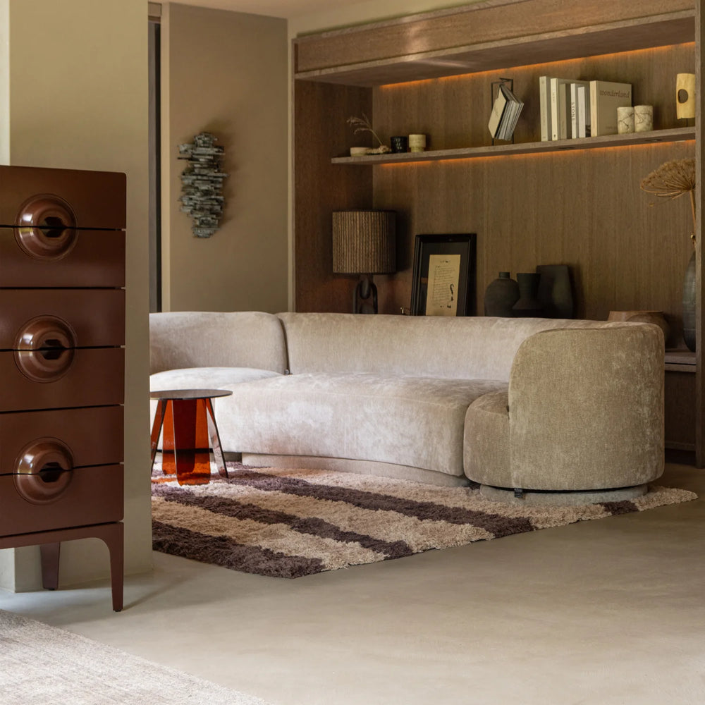 WOOOD - Merge ladekast 6 lades bruin/rood